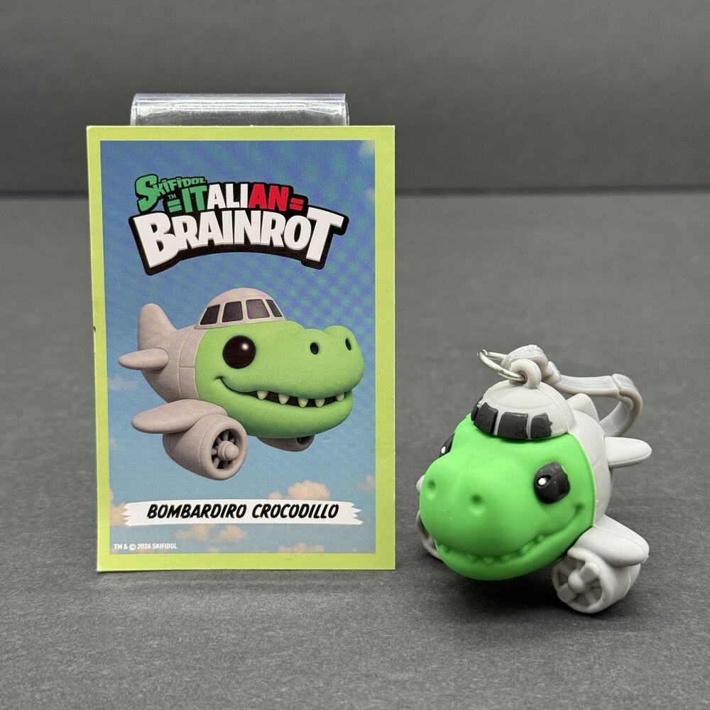Skifidol Italian Brainrot Series 1 Universo Psichedelico 3D Keychain Crocodillo
